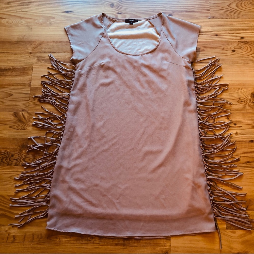 Fringe Short Sleeve Dress